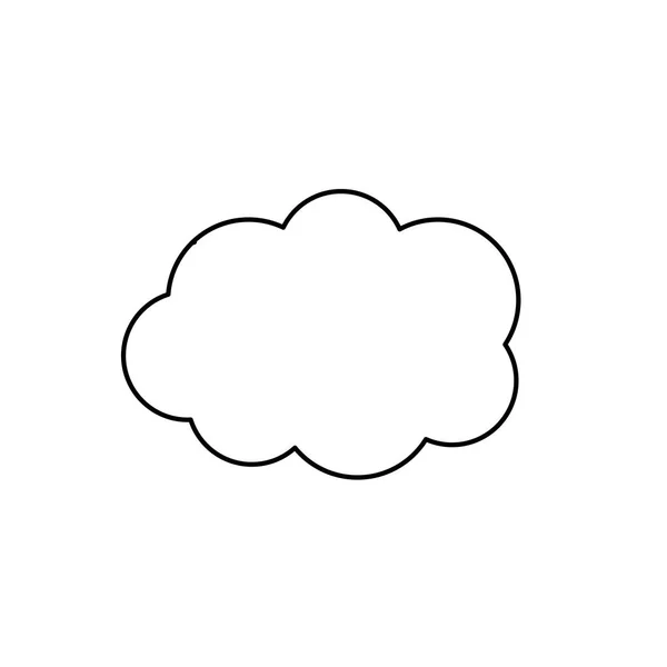Linha Bonito Nuvem Tempo Design Ícone Vetor Ilustração —  Vetores de Stock