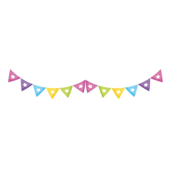 Garlands Party Hanging Icon Vector Illustration Design — Stock Vector