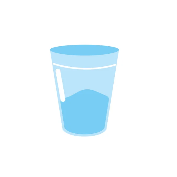 Water Glasst Drink Fresh Beverage Vector Illustration — Wektor stockowy