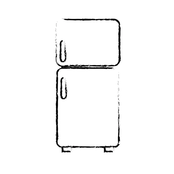 Figura Frigorifero Tecnologia Utensili Cucina Oggetto Vettoriale Illustrazione — Vettoriale Stock