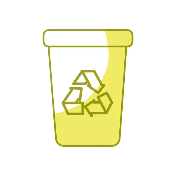 Reciclar Pode Lixo Para Ambiente Cuidados Ilustração Vetorial — Vetor de Stock