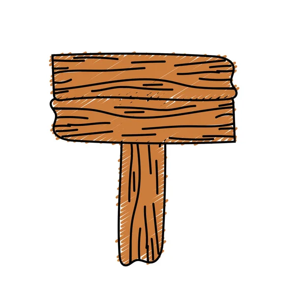 Schöne Rechteckige Holz Emblem Design Vektor Illustration — Stockvektor