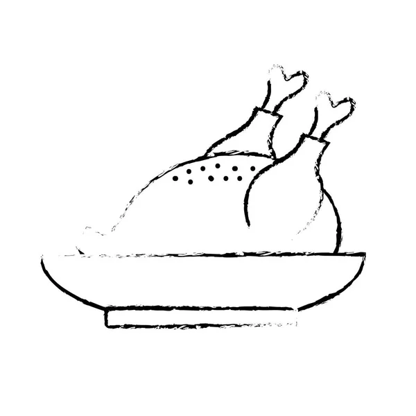 Рисунок Вкусный Куриный Корм Натуральной Векторной Иллюстрацией Питательных Веществ — стоковый вектор