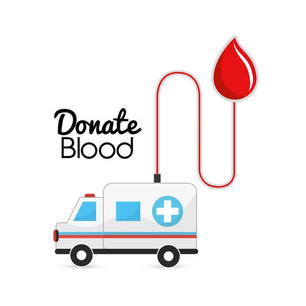 Blood Donation Tools Icon Image Vector Illustration — Stock vektor