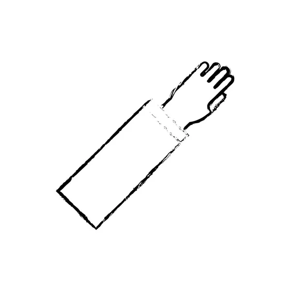 Σχήμα Χέρι Επάνω Επίσημη Στολή Διανυσματικά Εικονογράφηση Σχεδιασμός — Διανυσματικό Αρχείο
