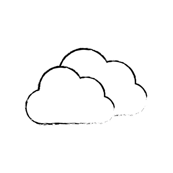 Figura Nuvens Tempo Natural Céu Design Vetor Ilustração —  Vetores de Stock