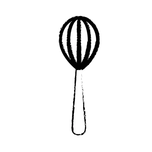 Figure Whisk Kitchen Utensil Object Cuisine Vector Illustration — Stockový vektor