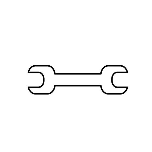 Line Skiftnyckel Equiment Service Industrin Verktyget Vektorillustration — Stock vektor