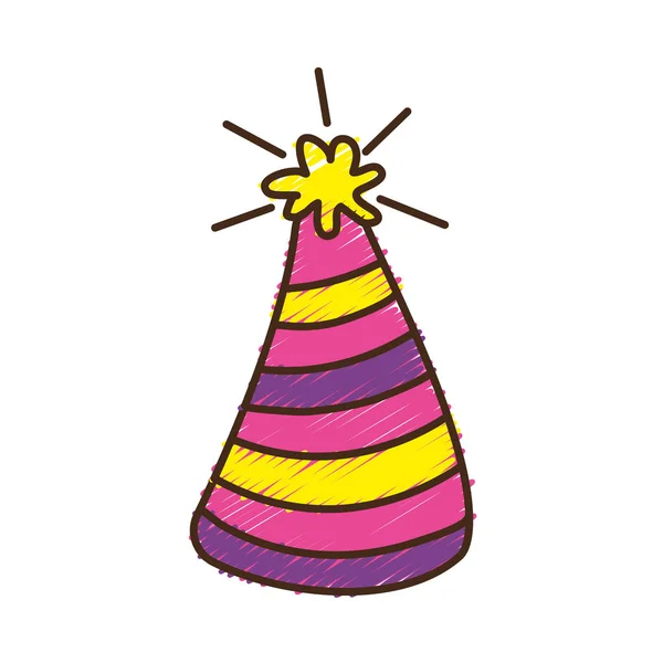 Sombrero Fiesta Para Cebrate Feliz Cumpleaños Vector Ilustración — Vector de stock