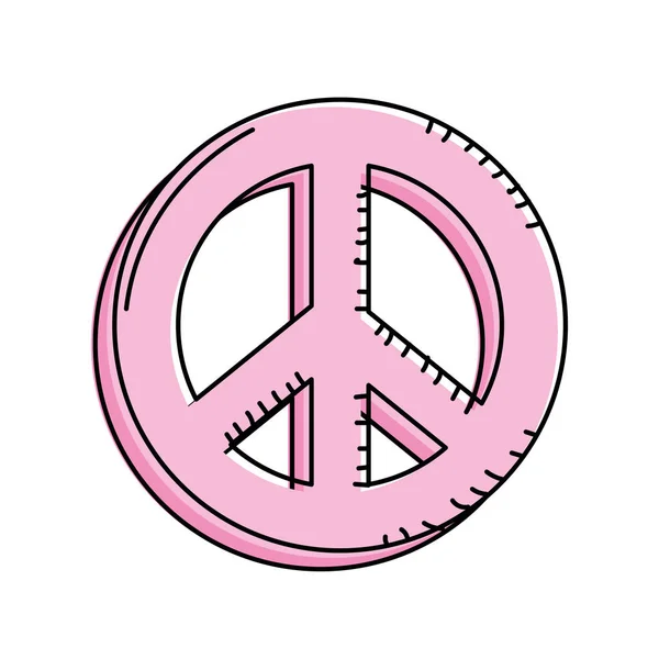 Beauté Hippie Emblème Symbole Conception Vectoriel Illustration — Image vectorielle
