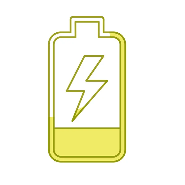 Battery Power Electric Digital Charge Vector Illustration — Stok Vektör