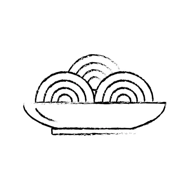 Figure Délicieuse Nourriture Spaguetti Avec Illustration Vectorielle Nutritive — Image vectorielle