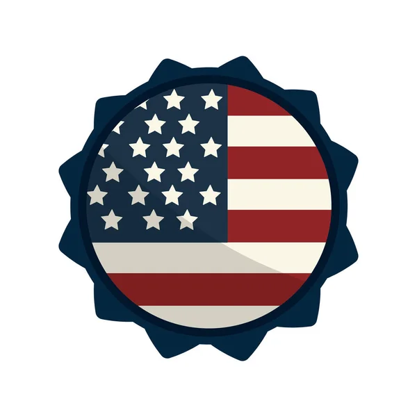 Emblem Flag Usa Vector Illustration Design — Stock Vector