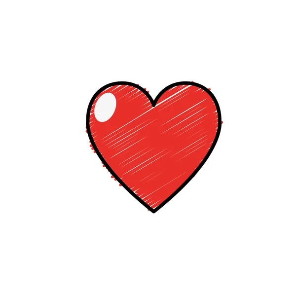 Corazón Amor Vida Símbolo Diseño Vector Ilustración — Archivo Imágenes Vectoriales