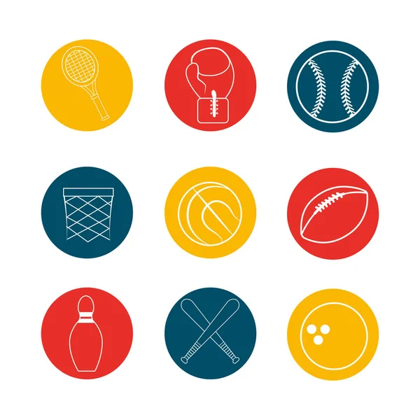 Deporte Juego Fondo Icono Vector Diseño Ilustración — Vector de stock