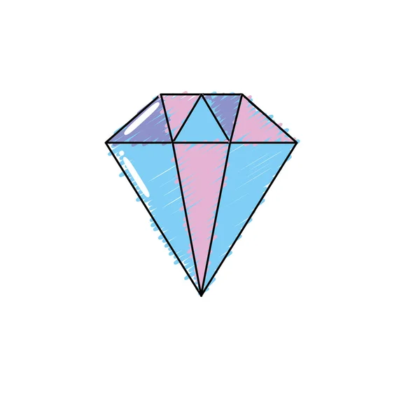 Schoonheid Diamant Mode Accessoire Ontwerp Vectorillustratie — Stockvector