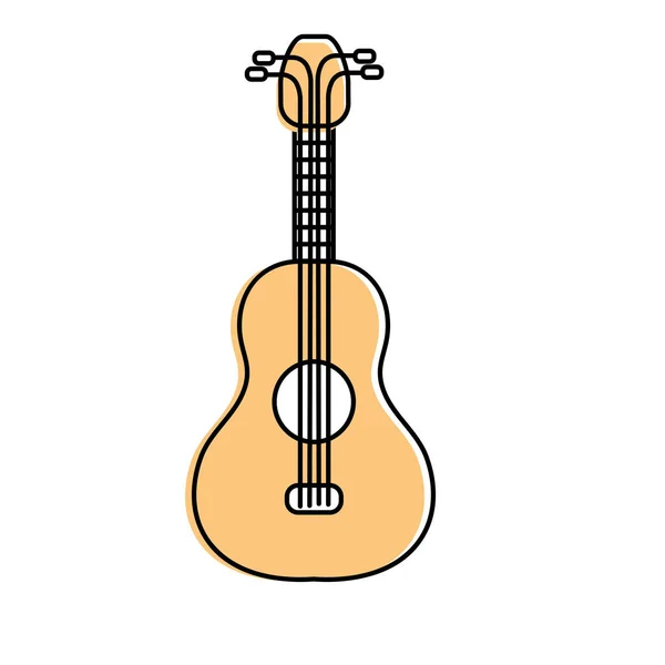 Akustisk Gitarr Instrument Att Spela Vektorillustration — Stock vektor