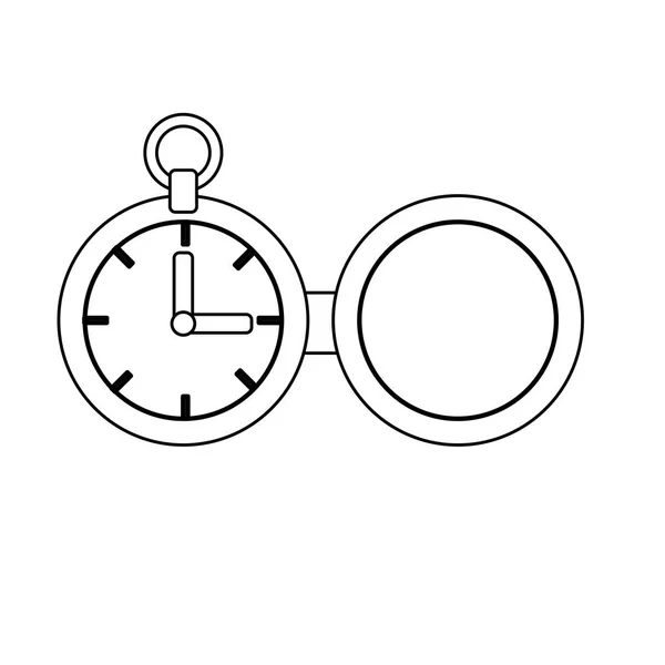 Horloge Ligne Poche Pour Connaître Illustration Timevector — Image vectorielle