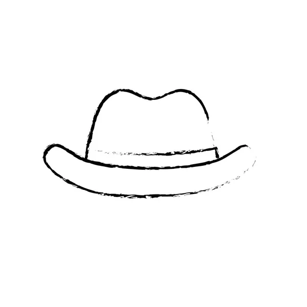 Figure Chapeau Élégant Utiliser Dans Illustration Vectorielle Tête — Image vectorielle