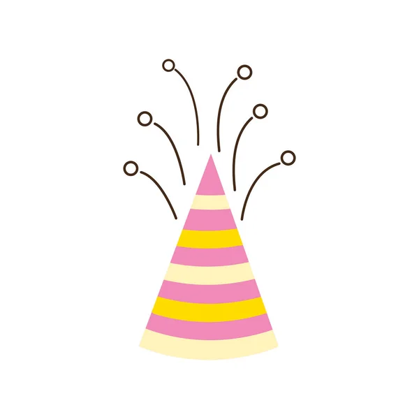 Sombrero Fiesta Para Cebrate Feliz Cumpleaños Vector Ilustración — Vector de stock