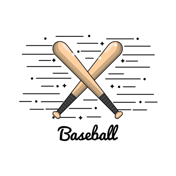 Symbole Baseball Jouer Icône Vecteur Illustration Conception Image — Image vectorielle