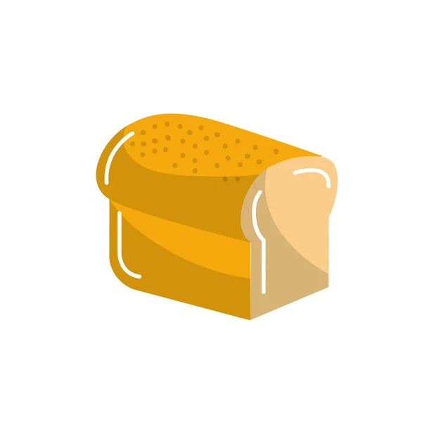 Leckere Scheiben Brot Lebensmittel Ernährungsvektor Illustration — Stockvektor