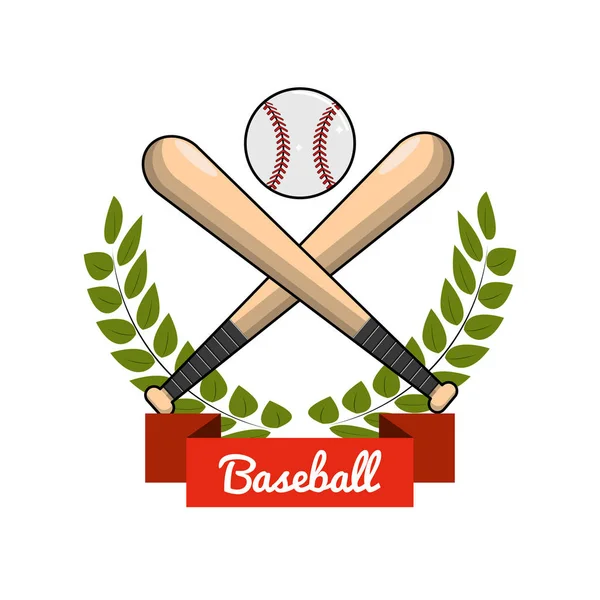 Ícone Jogo Beisebol Emblema Imagem Design Ilustração Vetorial — Vetor de Stock