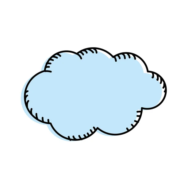 Natural Cloud Cloudy Weather Vector Illustration — Stock Vector