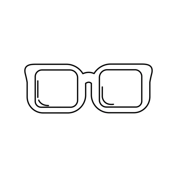 Linea Occhiali Ottici Vedere Meglio Illustrazione Vettoriale — Vettoriale Stock