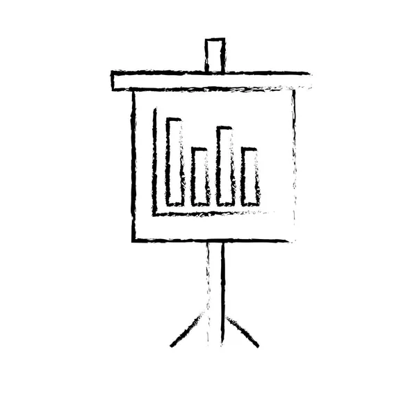Figura Presentación Documento Negocios Con Barras Estadísticas Gráfico Vector Ilustración — Archivo Imágenes Vectoriales