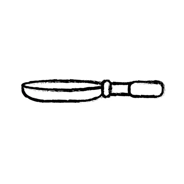 Figure Metalic Skillet Pan Kitchen Utensil Vector Illustration — Διανυσματικό Αρχείο