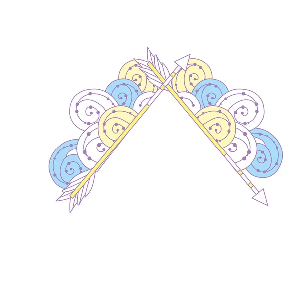 Elemento Flechas Lindo Con Ilustración Vectorial Diseño Ornamental — Vector de stock