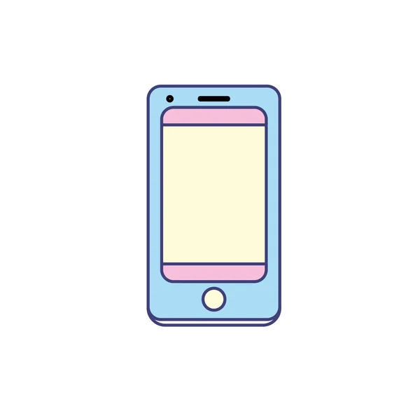 Technologie Smartphone Elektronischer Kommunikation Vektor Illustration — Stockvektor