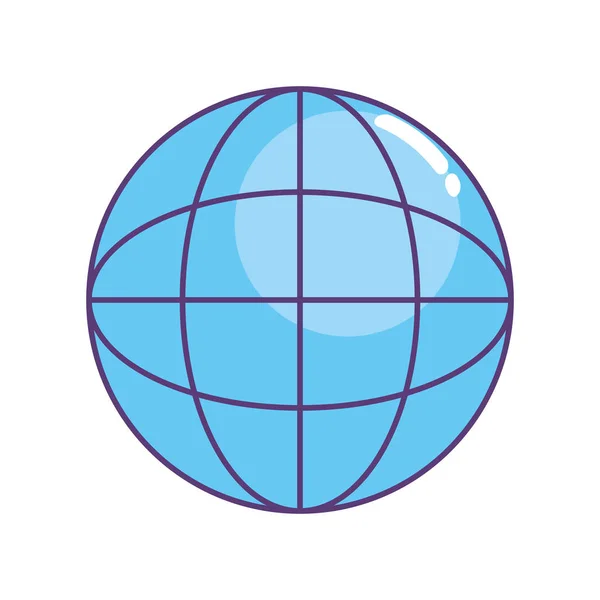 Símbolo Global Para Ilustração Vetorial Conexão Data Center —  Vetores de Stock