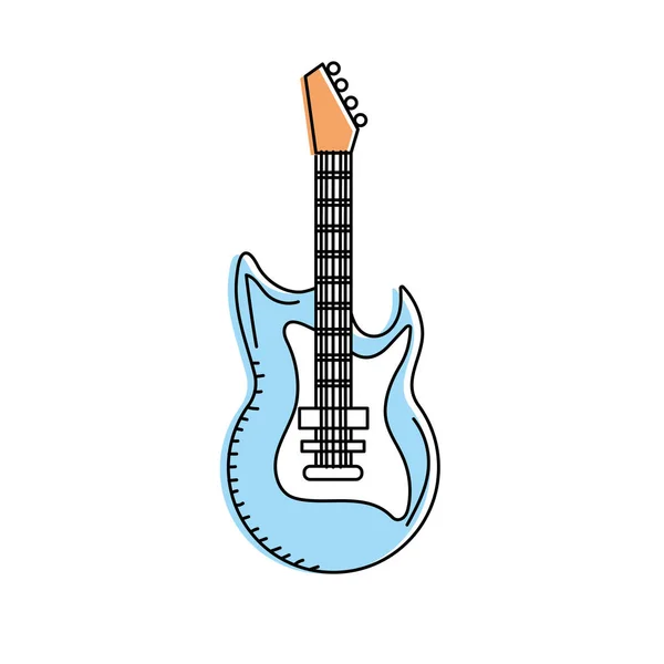 Elektrische Gitarre Musikinstrument Zum Abspielen Von Musik Vektor Illustration — Stockvektor