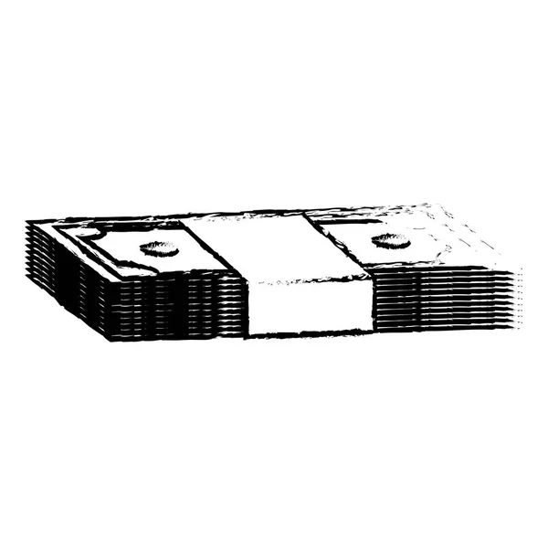 Figure Bill Dolar Money Vector Illustration Design — 스톡 벡터