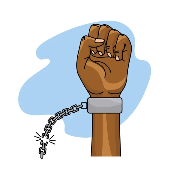 Hands Fist Chain Celebrate Special Day Vector Illustration — Διανυσματικό Αρχείο