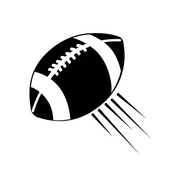 Contour American Football His Ball Icon Vector Illustration Design — Stock Vector