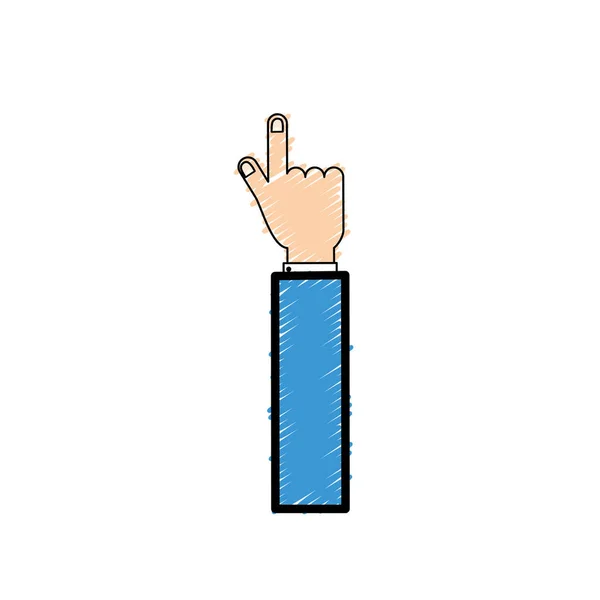 Businessman Hand Finger Nails Vector Illustration — Stock Vector