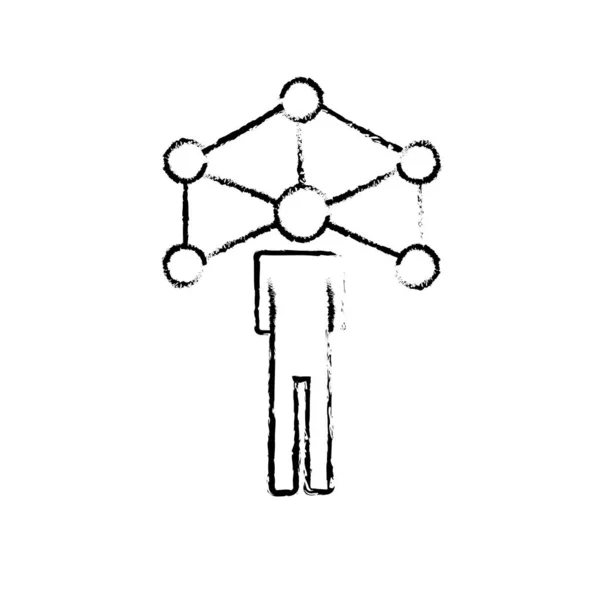 Σχήμα Άνθρωποι Παγκόσμια Σύνδεση Κοινωνικό Δίκτυο Εικονογράφηση Διάνυσμα — Διανυσματικό Αρχείο