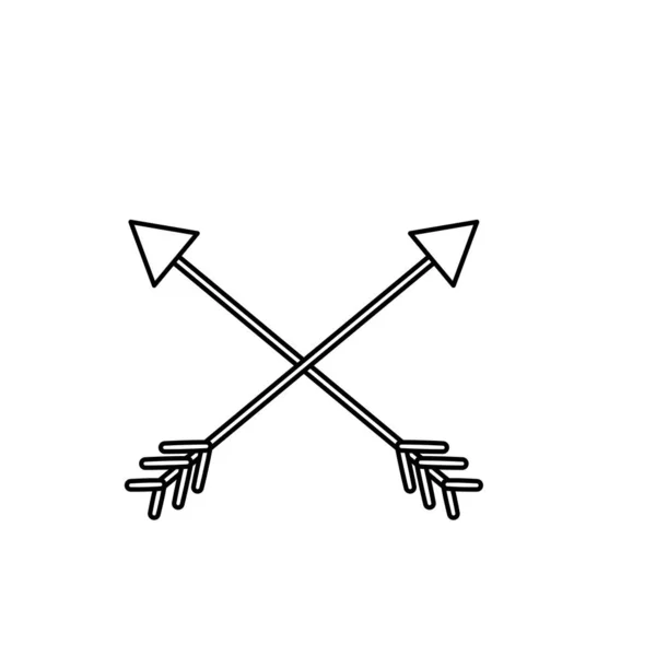 Стрелки Перекрестке Рисунком Вектора Указателя — стоковый вектор