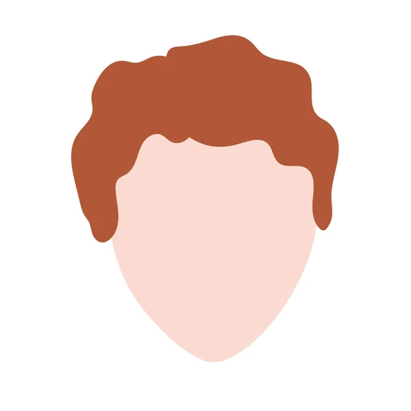 Χαριτωμένος Άνθρωπος Face Εικονογράφηση Διάνυσμα Haistyle — Διανυσματικό Αρχείο