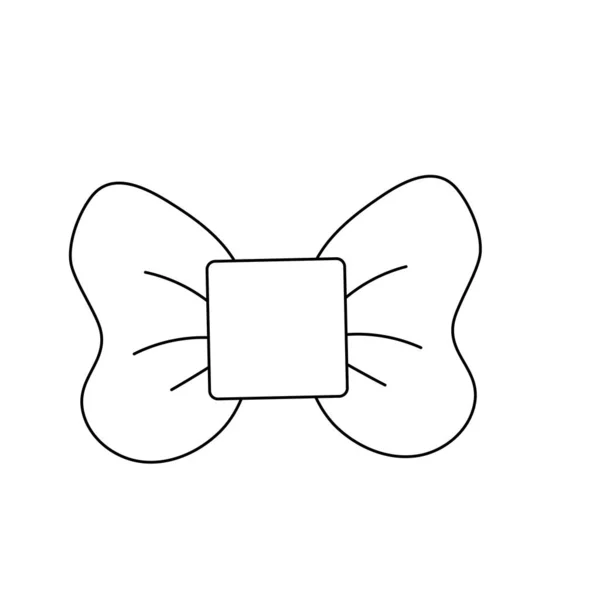 ラインかわいい Riibon 弓装飾デザイン ベクトル図 — ストックベクタ