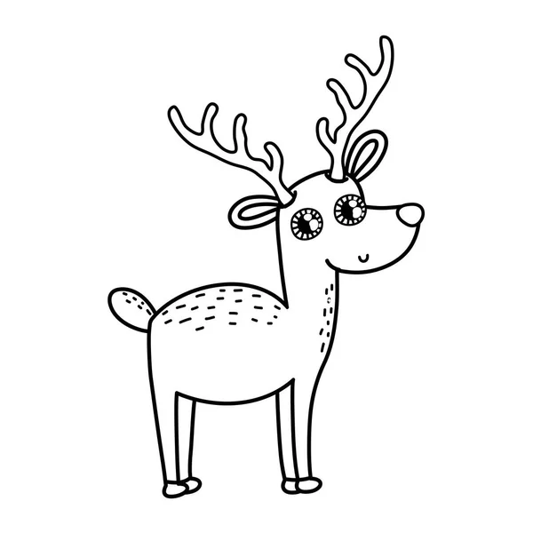 Lovely Deer Vector Illustration — Stock Vector
