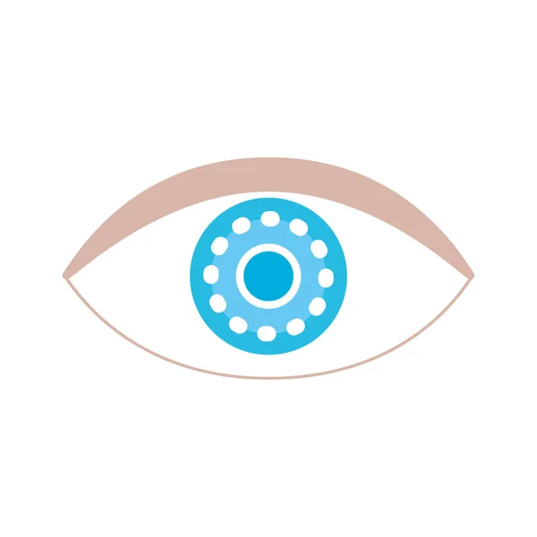 Eye Human Anatomy Optical Graphic Vector Illustration — Stock Vector