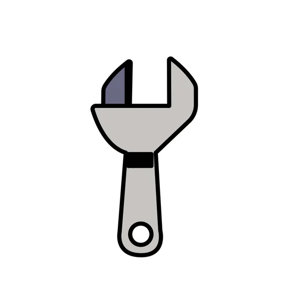 Affe Schraubenschlüssel Ausrüstung Service Industrie Reparatur Vektor Illustration — Stockvektor