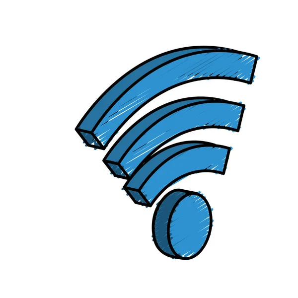 Technologie Wifi Pour Connecter Dans Illustration Vectorielle Réseau Numérique — Image vectorielle