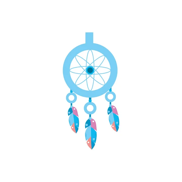 Cute Dream Catcher Feathers Design Vector Illustration — Stockvector