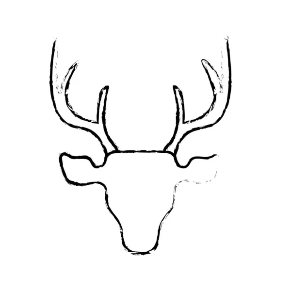 Deer Wild Animal Natural Reserve Vector Illustration — Stock Vector