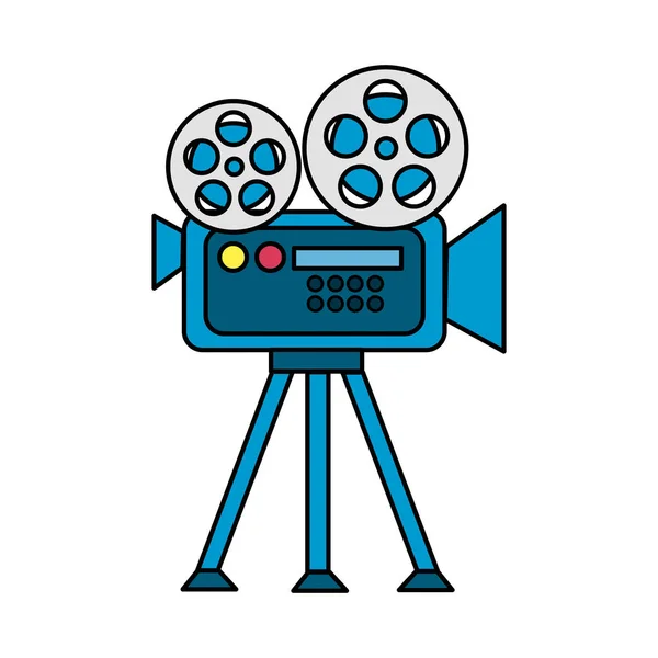 电影摄影机到投射场面 向量例证 — 图库矢量图片